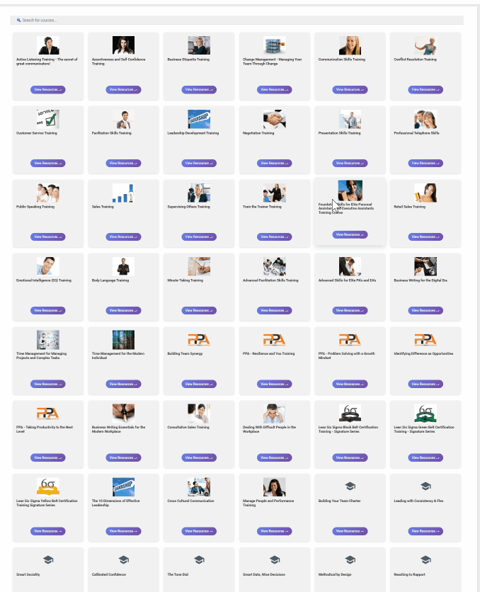 Library of 90+ leadership development courses