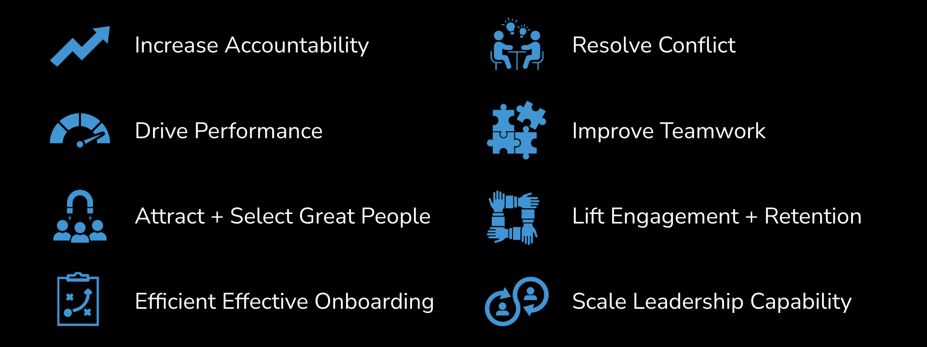 The Big 8 — the eight leadership performance priorities every organisation faces