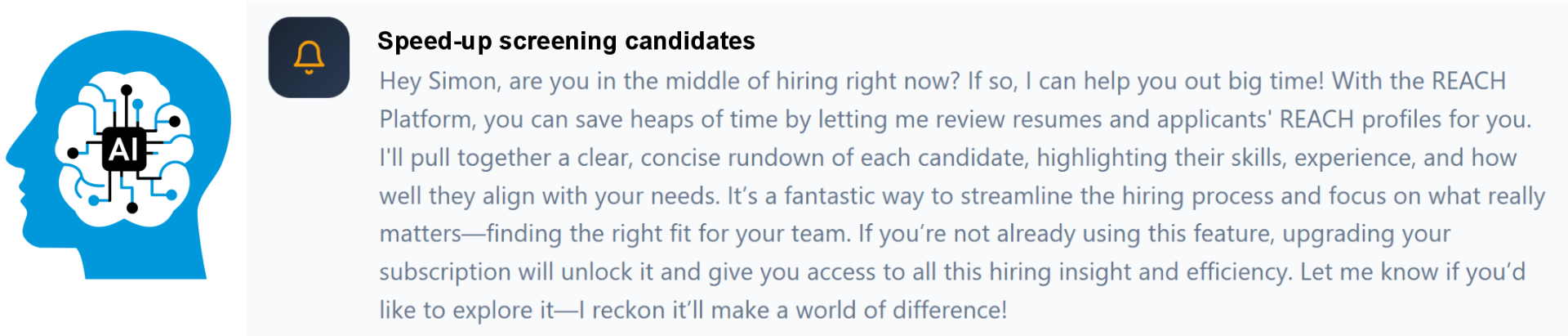 Speed-up screening candidates